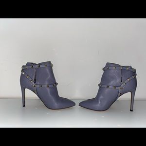 Valentino rockstud boots, 37.5 grey/blue